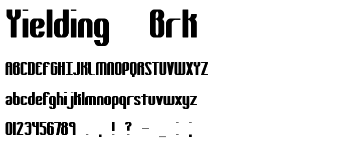 Yielding -BRK- font